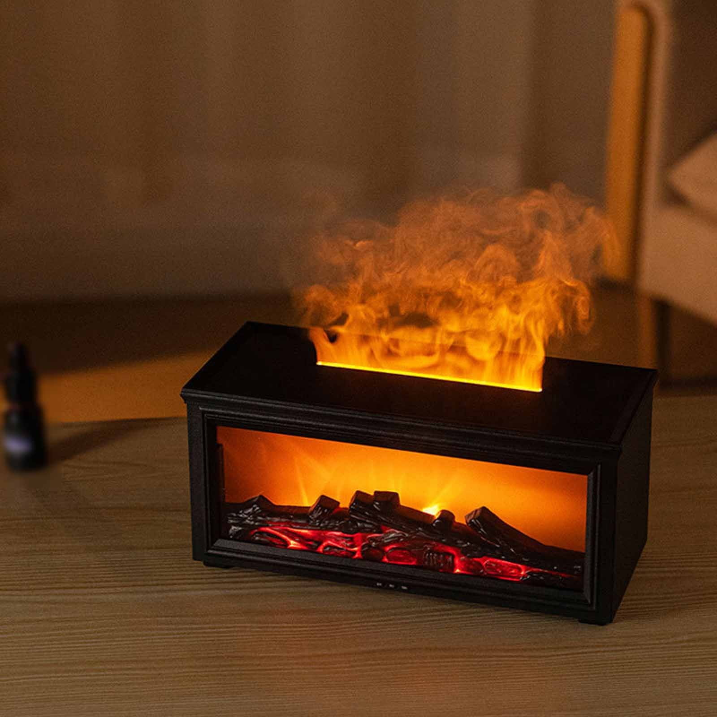 "Cheminée Électrique LED Ultra-Réaliste – Ambiance Feu de Bois