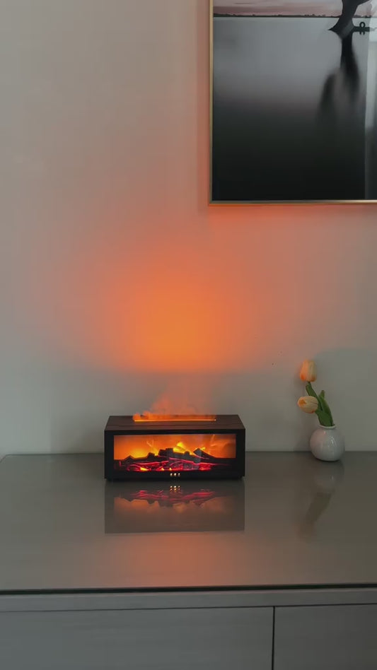 Cheminée Électrique LED Ultra-Réaliste – Ambiance Feu de Bois
